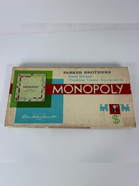 Vintage 1961 Monopoly Game by Parker Brothers Complete Good Condition